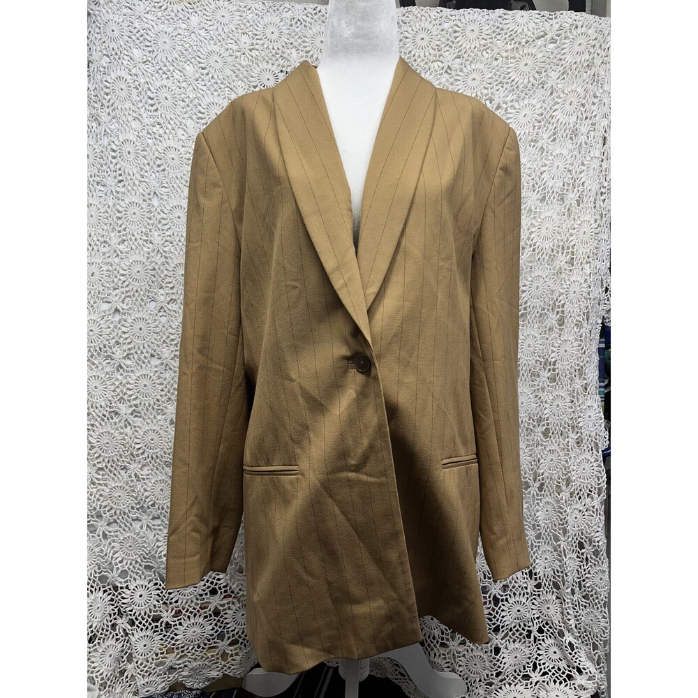 Vintage Camel Pinstripe Blazer M